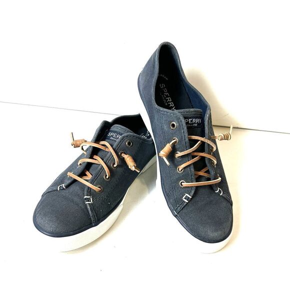 Sperry Top Sider Women Gray Comfort Casual Sneaker Size 8.5M Slip On Canvas Shoe - Picture 2 of 12